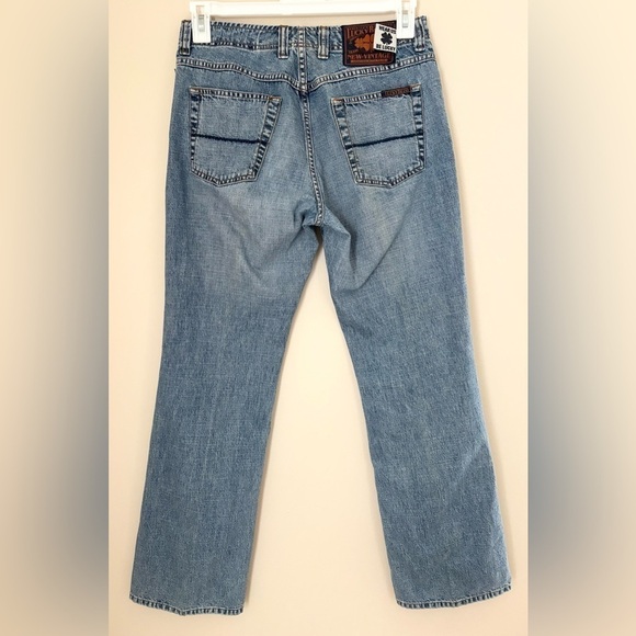 Lucky Brand Vintage Dark Wash Rancher Flare Light Wash Mid Rise Boot Cut Jeans - Picture 1 of 16